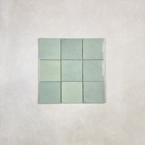 Carrelage mural Effet Zellige Vert CROGIOLO ZELLIGE 10x10 cm Turchese (1/2)