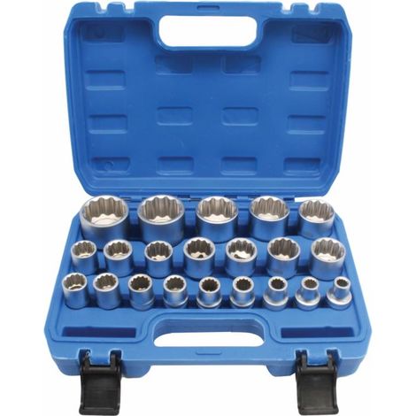 Juego 21 vasos 12 caras 1/2" 8 mm a 36 mm