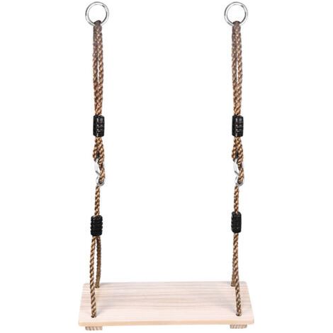 Balançoire extérieur intérieur balançoire chambre en bois enfants adultes simple double aire de jeux bois massif patio balançoire Conseil,Siège de Balançoire, Balançoire en Bois pour Jardin Extérieur (1/3)