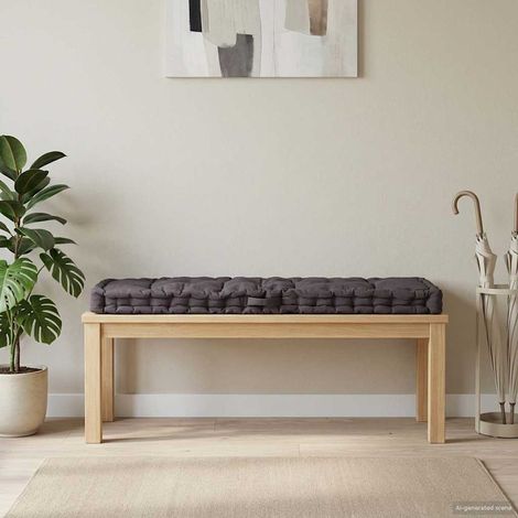 Coussin de plancher de palette Coton 120x40x7 cm Anthracite (1/5)