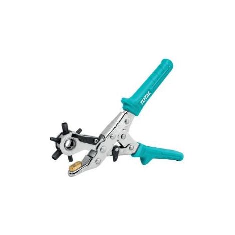 TOTAL sacabocado revolver tht33526 , Sacabocados con mango ergonómico con empuñadura plástica. Función de liberación automática. Tamaños de orificios de perforación: 2,5 - 3 - 3,5