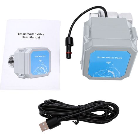 Vanne d'eau intelligente DN20, 3/4 pouces, télécommande WiFi, minuterie de robinet pour système de gestion, arrosage automatique des plantes (1/5)
