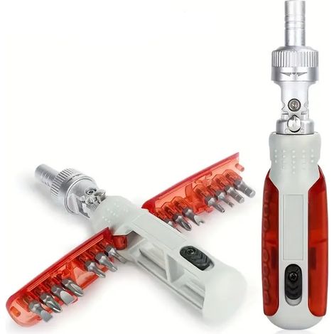 15-in-1 tragbarer Präzisionsschraubendreher mit magnetischen Bits, Kreuzschlitzschraubendreher-Set, multifunktionales Reparaturwerkzeug