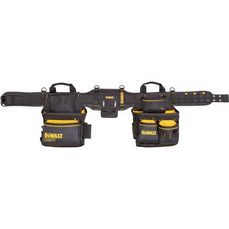 Dewalt – Ceinture porte-outils textile haute résistance – Design ergonomique ajustable – Compartiments multiples pour outils – Pour professionnels exigeants
