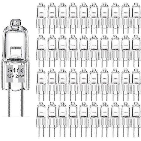 Pack de 10 lampes halogènes G4 20W 12V, lumière variable pour un éclairage optimal 1 (1/4)