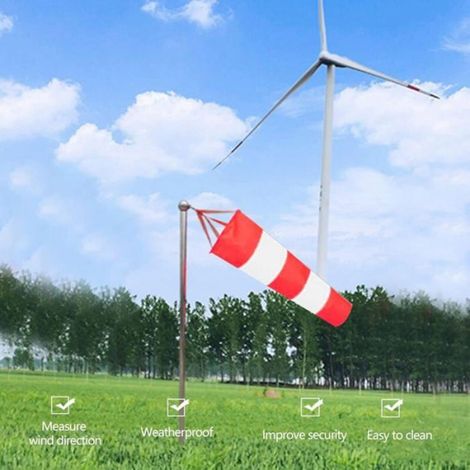 Manche À Air Avec Ceinture Réfléchissante,Manche À Vent,60 cm Manche À Air Extérieur,Suspendu Manche À Vent,Indicateur De Direction (1/4)