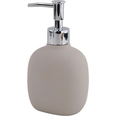 Trade Shop - ABS-FLÜSSIGSEIFENSPENDER TAUBENGRAU MIT CHROMPUMPE FÜR BADEZIMMER-ACCESSOIRE 87813 -