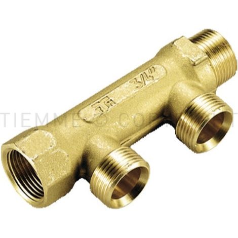 Collettore Lineare In Ottone 1"1/4 per riscaldamento - 4 vie (immagine indicativa)
