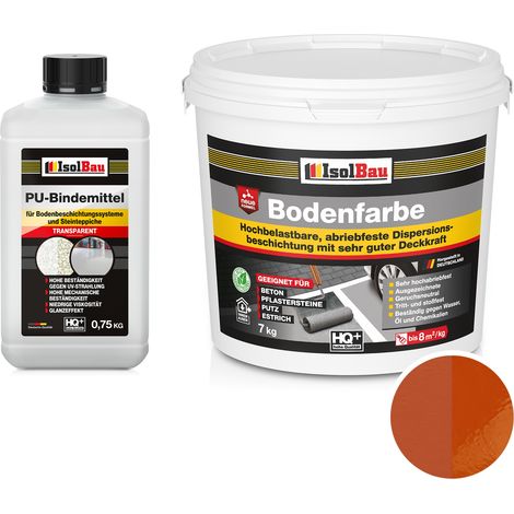 IsolBau 2K-Harzbodenfarbe für Betonböden, 7 kg, Ziegelrot (1/5)