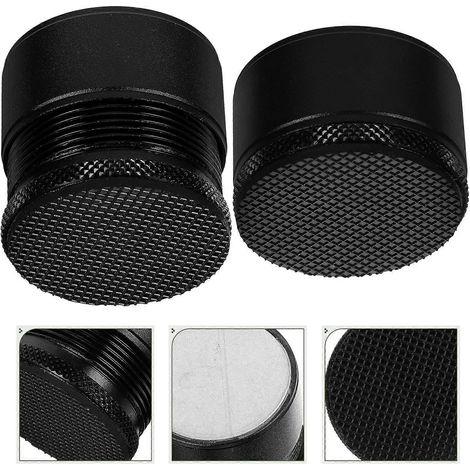Pieds de table surélevés en 4 parties, sous-tapis de table basse (076-Petit Noir) Rehausseur de bureau/lit en 2 parties (1/5)