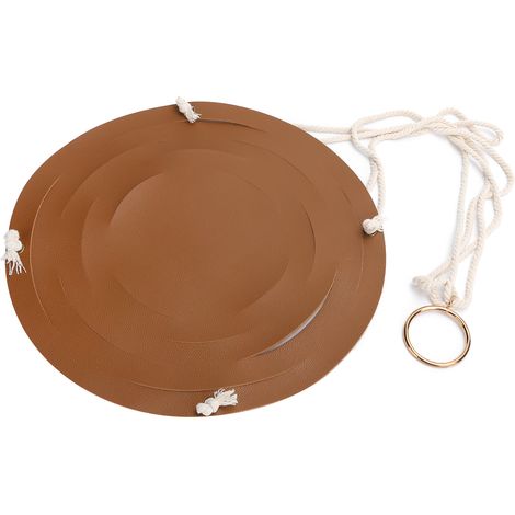 Support en cuir PU pour pot de fleurs, panier suspendu décoratif pour plantes succulentes, marron clair (1/5)