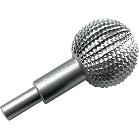 Gouge à bille pour sculpture sur bois, tête de ponçage pour sculpture sur bois et meulage, coupe-boule, diamètre 40 mm, râpe (argenté) (1/5)