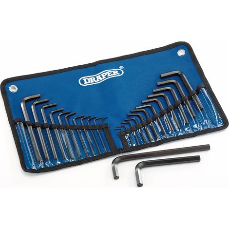 Draper 33892 25-Piece Metric and Imperial Combined Hexagon Allen Key Set in Roll (1/5)