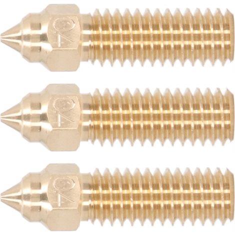 Juego de 3 boquillas de extrusión de latón para la impresora 3D Creality K1, 1,75 pulgadas de diámetro, orificio de 0,4 mm. Alto caudal y resistencia a la temperatura. (1/5)