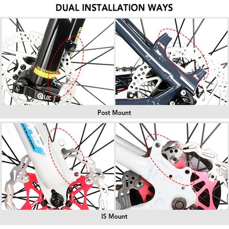 Convient aux kits de freins à disque hydrauliques pour vélos, disques de 160 mm en acier inoxydable, étriers en aluminium, roues avant et arrière, VTT/vélos de route. (1/5)