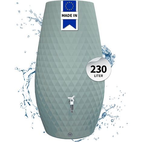 GARANTIA TRIAGON 2in1 bepflanzbare Regentonne 230 Liter agave mit integrierter Pflanzschale