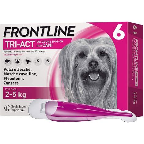 ANTIPARASSITARIO 'FRONTLINE TRI-ACT' cani 2/5 kg - 6 pipette ml 0,5