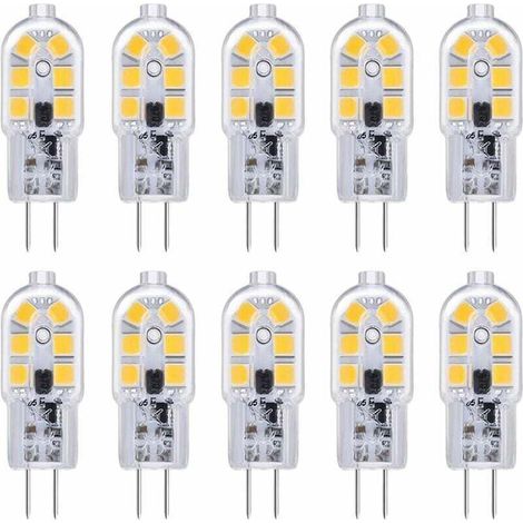 G4 12V 2W LED-Lampe, Kaltweiß 6000K, 200 lm – entspricht 10W/20W, nicht dimmbar, 10er-Pack, für Küche & Wohnmobil