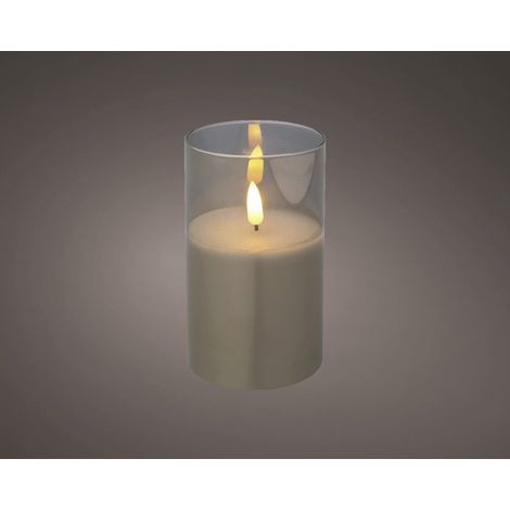 Kaemingk LED Kerze Wachs Indoor 12,5 cm rauchgrau LED-Kerzen
