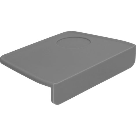 Tapis de tamper café avec fente pour pilon, coussin de compactage, gris, mat de macaron (1/5)
