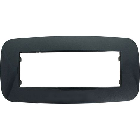 Placca Futura 506 6M Moduli Nero Compatibile Bticino Axolute SD23006-2 (1/3)