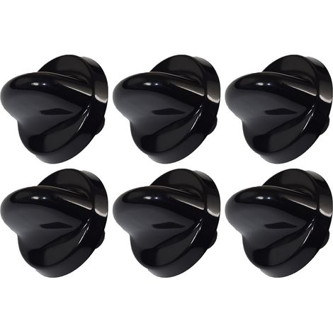 Belling 300 Series Compatible Black Oven Cooker Hob Control Knob Pack of 6 (1/2)