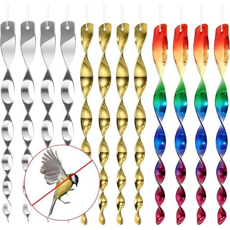 Vogelabwehrset, 12-teilig, reflektierende Spirale, 360°-Vogelabwehr