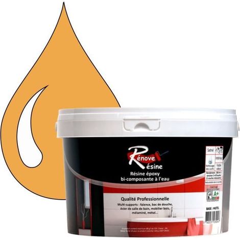 Peinture Résine - Multisupport RAL 1034 - Jaune pastel - 0.5L - Étanche et résistante (1/4)
