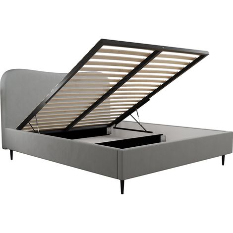 Cama arcón 160x200 con somier Gemma Gris