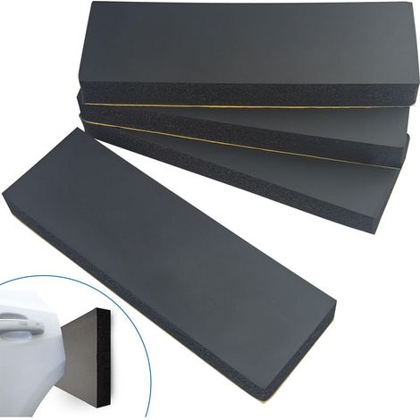 Pare-Chocs Mural Protecteur pour Garage Voiture Auto-adhésif 2 Rouleaux 200 cm x 20 cm x 4 mm pour Murs de garages pour protéger la Porte et Le Pare-Chocs de la Voiture
