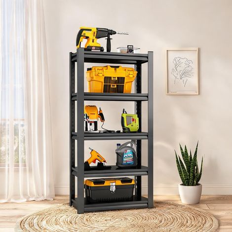 Étagère métallique 5 niveaux 160 cm capacité 650 kg réglable (1/5)