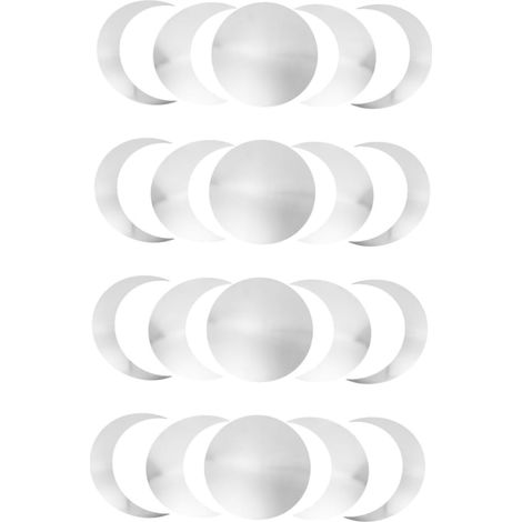 Lot De 4 Autocollants Muraux Décoratifs En Forme De Miroir Lunaire Style Gothique À Décoller Et À Coller Pour Décoration De Chambre En Acrylique (1/5)