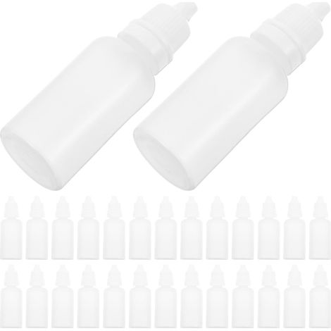 Lot de 100 Flacons Compte-gouttes Rechargeables en Pe 20ml avec Bouchon Blanc, Souples et Étanches, pour Voyages et Expériences (1/5)