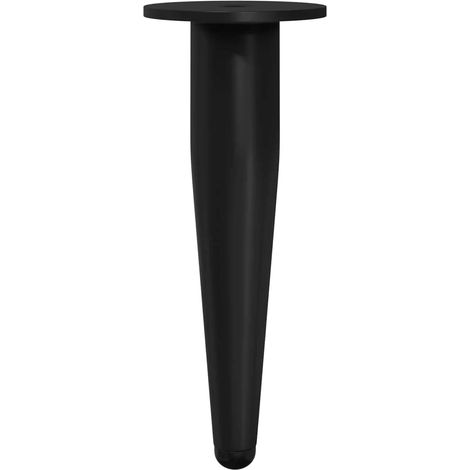 Set di 12 piedi per mobili cilindrici design moderno interno 40 x 40 x 98 mm in ferro nero 020051992