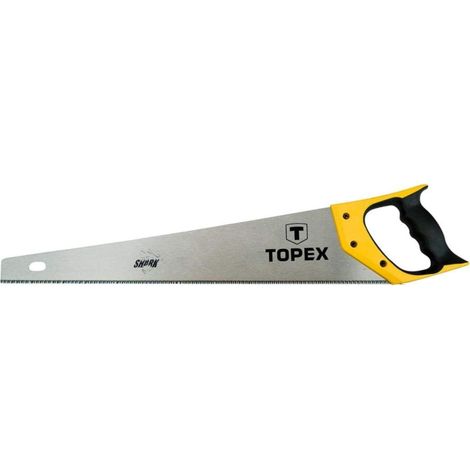 TOPEX - SEGA A MANO 500MM, SHARK, 11TPI, 3 LATI - AFFILATI DENTI E TEMPRATI - CON IMPUGNATURA BIMATERIALE
