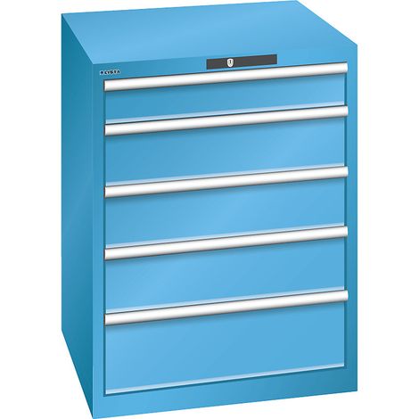 LISTA, Armoire à tiroirs avec 5 tiroirs, l x p x h 717 x 725 x (1/5)