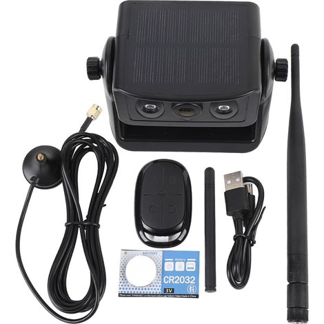 Ortviai Caméra de recul sans fil 2,4 GHz WiFi 1280 x 720 HD avec panneau solaire et batterie intégrée (1/5)
