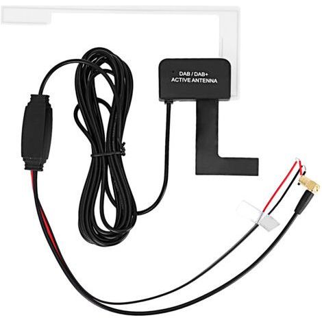 Antena para coche, cable de 3 metros, antena de parche oculta, radio digital, adhesivo de 20 dB, antena DAB/SMB, 12 V (1/5)