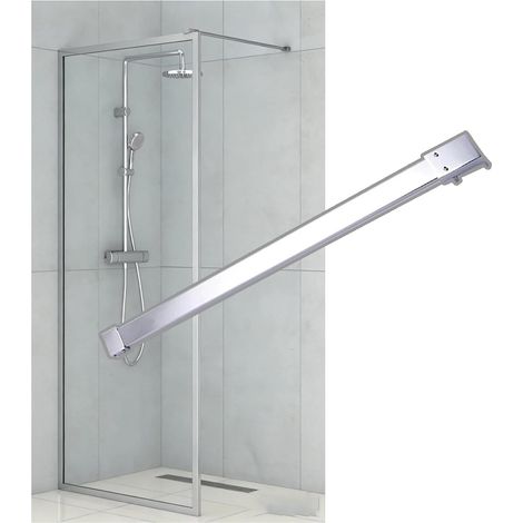 Barre de support pour porte douche en verre, stabilisateur paroi (1/5)