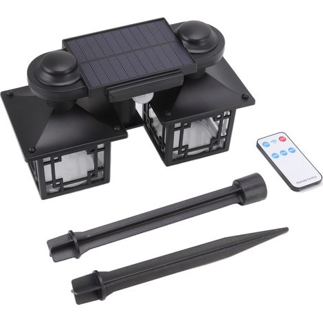 Applique murale solaire 192 LED, détecteur de mouvement, étanche, style rétro, pour jardin extérieur, avec télécommande (1/5)