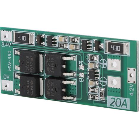 Carte de protection pour batterie lithium HW-391 2S DC 8,4-9 V 18650 (version équilibrée) (1/5)