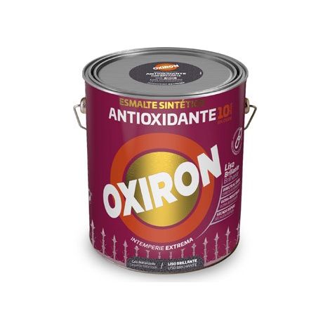 Pintura Esmalte OXIRON TITAN Liso GRIS METALIZADO 4L TITAN