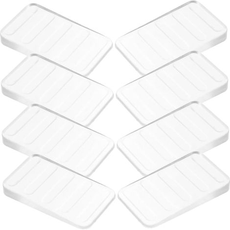 Lot de 8 cales de nivellement transparentes en plastique, réglables (1/4)
