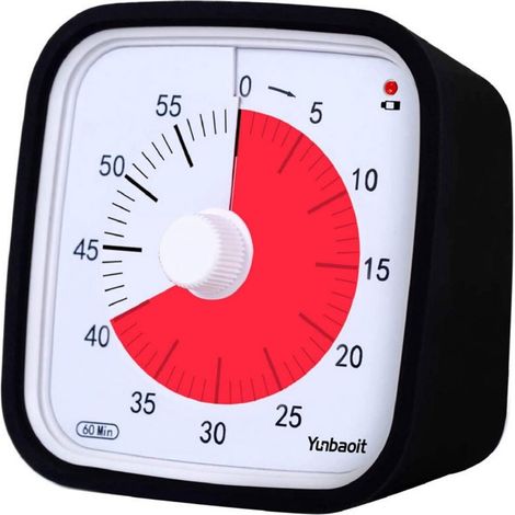 60-Minuten-Kindertimer mit einstellbarem Alarm, kompaktes 10-cm-Design für Schule oder Küche (1/5)