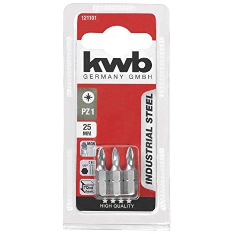 Punta de destornillador kwb 121102 acero industrial 25 mm PZ 2