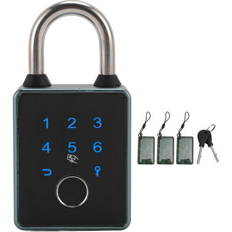 Cadenas à empreintes digitales en alliage d'aluminium, serrure biométrique intelligente sans clé à empreinte digitale pour salle de sport, école, bureau, application TT LOCK.