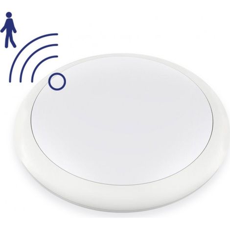 Hublot LED Rond ø 320 mm avec détecteur NOVA - 25 W - IP 65 - Blanc Chaud - DeliTech®