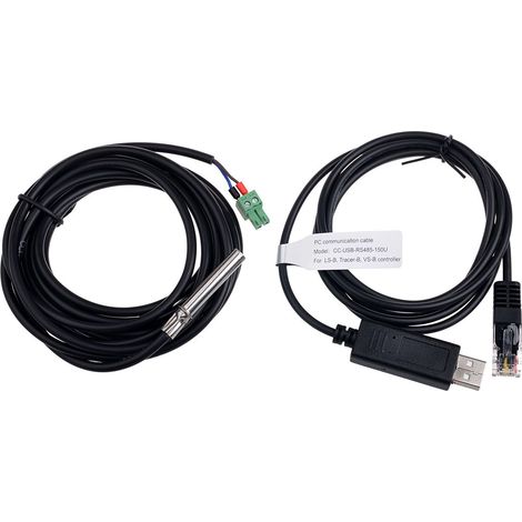 Capteur de température de batterie et adaptateur de surveillance RS485 à USB pour contrôleur de charge solaire MPPT (1/5)