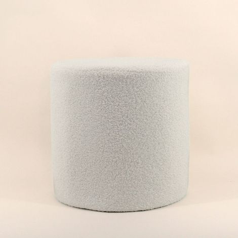 Pouf rond en tissu bouclette 33cm