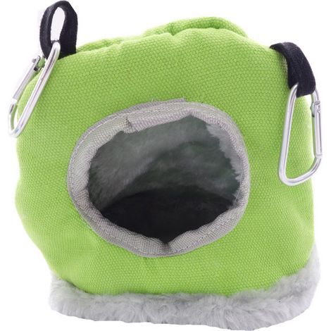 Nido de hamaca para pájaros, cálido columpio colgante de felpa para loros, cama tipo cueva (1/5)